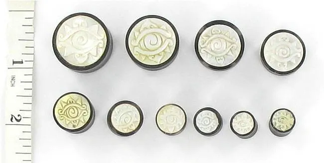 Mother of Pearl Eye Horn Plug Price Per 1 Elementals Organics Anal