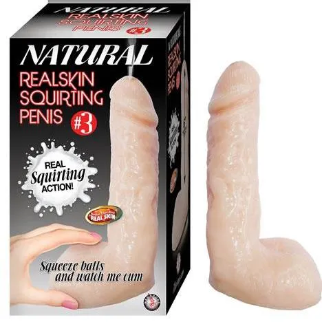 Natural Realskin Squirting Dildo 75 Inch Vanilla Nasstoys Dildos