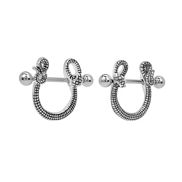 Nipple Clitoral Toys 14g 78 Snake Nipple Shield Jewelry Price Per Pair Painful Pleasures
