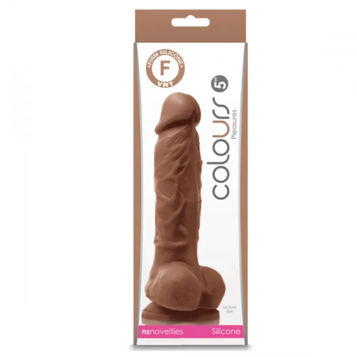 NS Novelties Dildos Colours Realistic 7 Inch Silicone Suction Cup Dildo Milk Chocolate