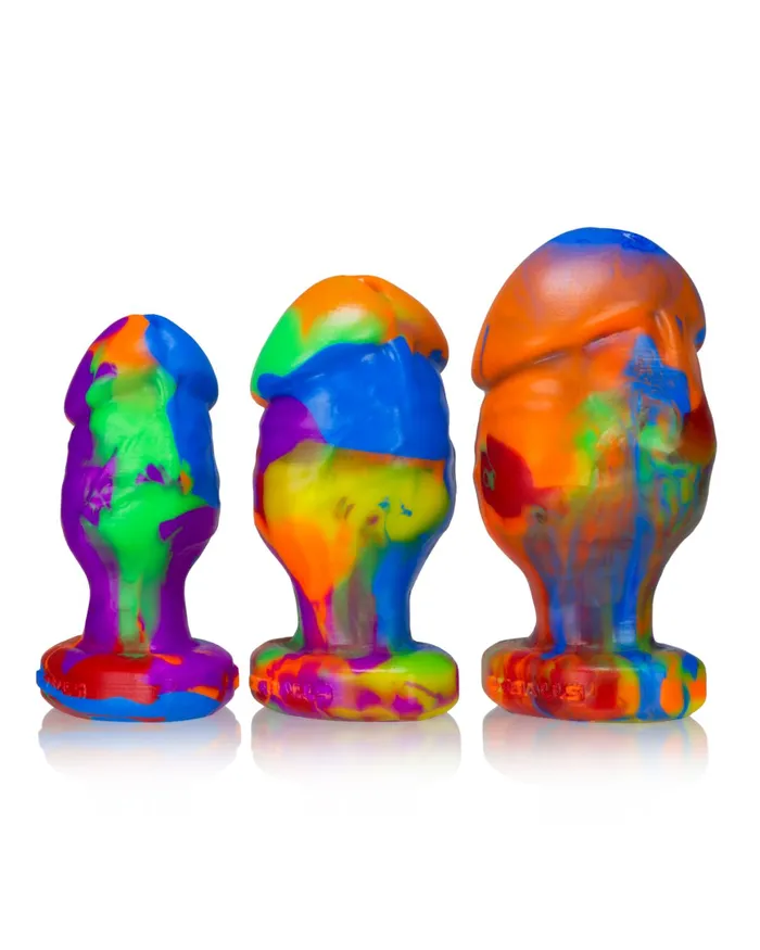 Oxballs Anal Oxballs Honcho 6 Inch Girthy Rainbow Silicone Veiny Butt Plug