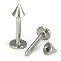 Painful Pleasures 14g Cone Spike Labret Lip Body Jewelry Female Sex Toys