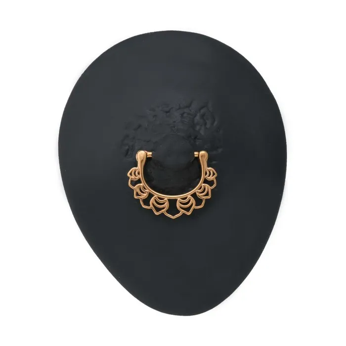 Painful Pleasures Anal 14g Bumblebee PVD Gold Steel Nipple Clicker Price Per 1