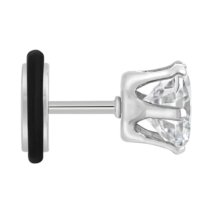 Painful Pleasures Anal 16g Prong Set 8mm Jewel Threaded Stud Earring Price Per 1