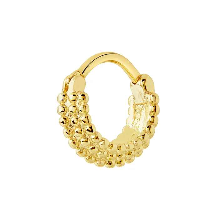 Painful Pleasures Anal 16g PVD Gold Micron Beaded Rope Clicker