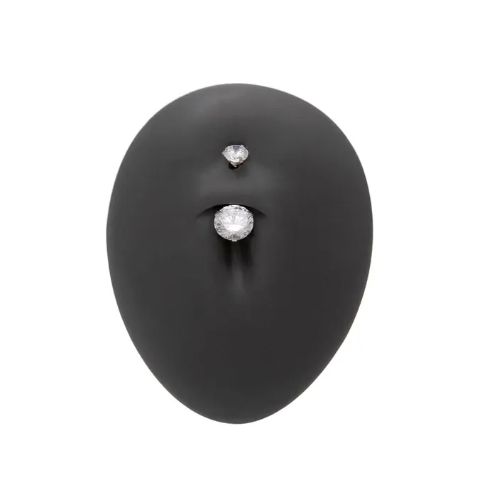 Painful Pleasures Male Sex Toys 14g 38 Silver Wing Belly Button Ring