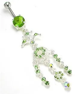 Painful Pleasures Male Sex Toys 14g 716 Palm Tree Jeweled Dangle Belly Button Ring Painful Pleasures Male Sex Toys 14g 716 Palm Tree Jeweled Dangle Belly Button Ring
