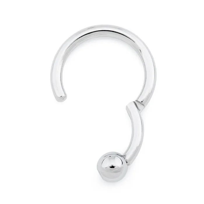 Painful Pleasures Male Sex Toys 14g Steel Captive Bead Hinged Clicker Ring Price Per 1