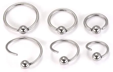 Painful Pleasures Male Sex Toys 20g Fixed Bead Annealed Steel Ring Price Per 1