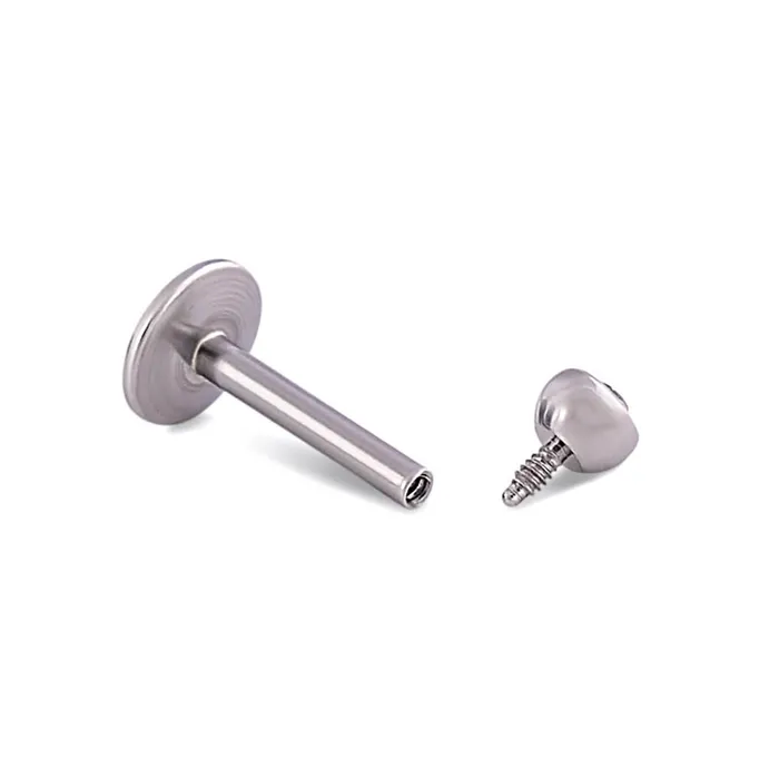 Painful Pleasures Male Sex Toys Internal Martini Bezel Set Gem with UFO Back Labret Stainless Steel Choose Size Price Per 1