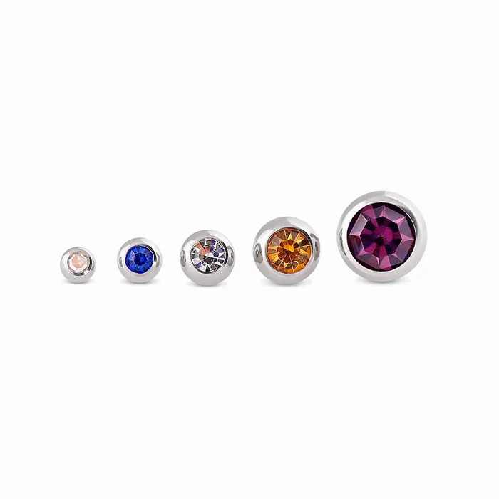 Painful Pleasures Male Sex Toys Jeweled Replacement Steel Ball for Captive Bead Ring Price Per 1
