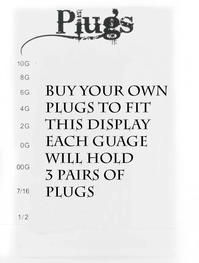 Painful Pleasures Plug Display Acrylic Stand Empty Holds 54 Plugs from 10g 12 Anal Painful Pleasures Plug Display Acrylic Stand Empty Holds 54 Plugs from 10g 12 Anal