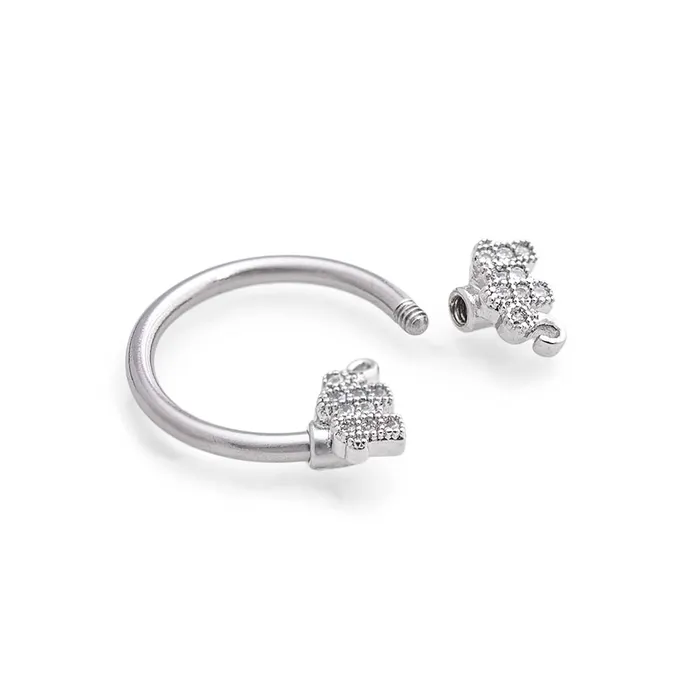 Painful Pleasures Vibrators 14g 12 Square Jeweled Elephant Circular Barbell Price Per 1