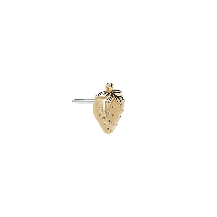 Painful Pleasures Vibrators Tilum 14kt Yellow Gold Strawberry Threadless Top Price Per 1