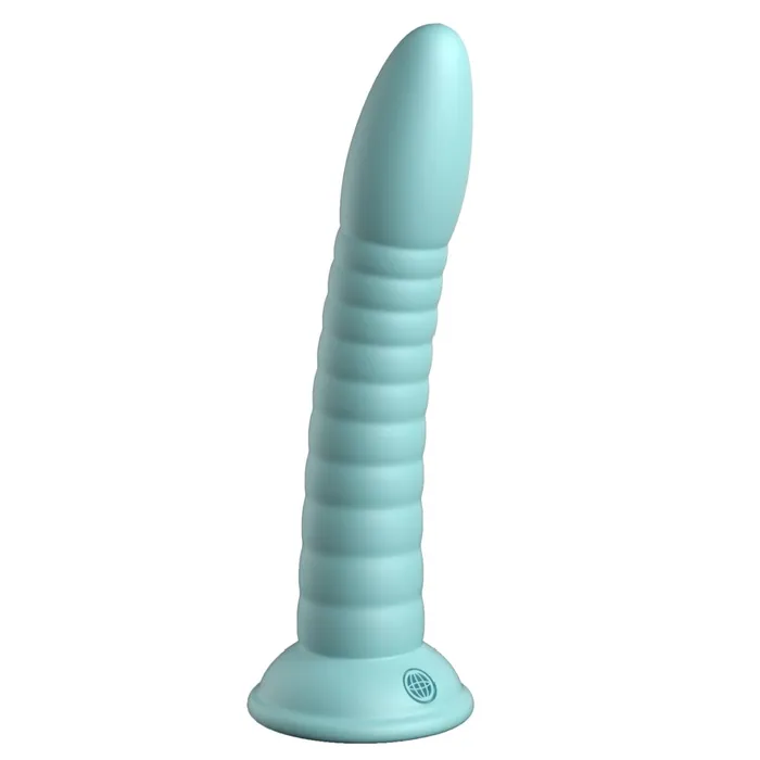 Pipedream Products Anal Wild Thing Ribbed Long Tapered 7 Inch Dildo Teal