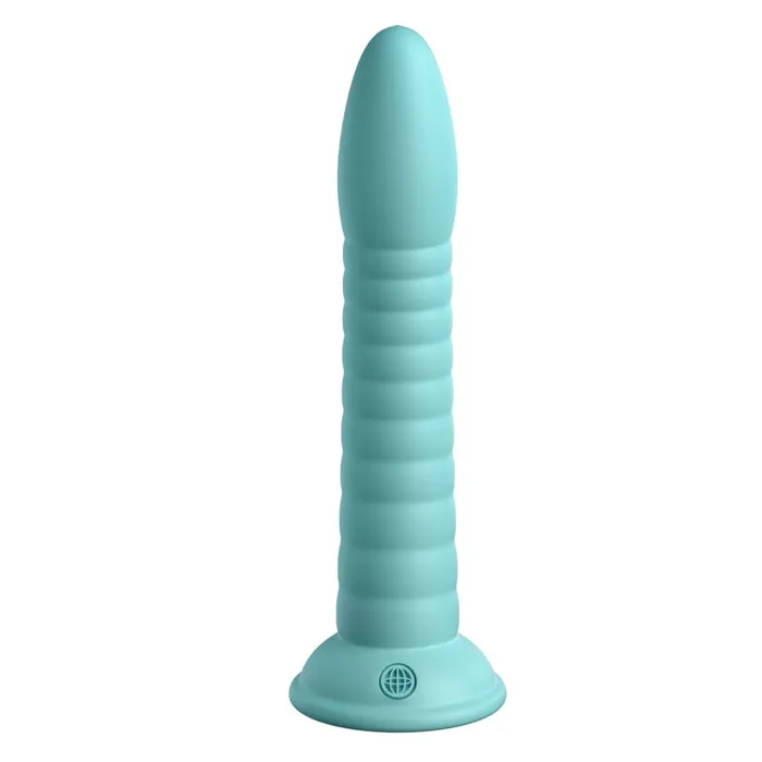 Pipedream Products Anal Wild Thing Ribbed Long Tapered 7 Inch Dildo Teal