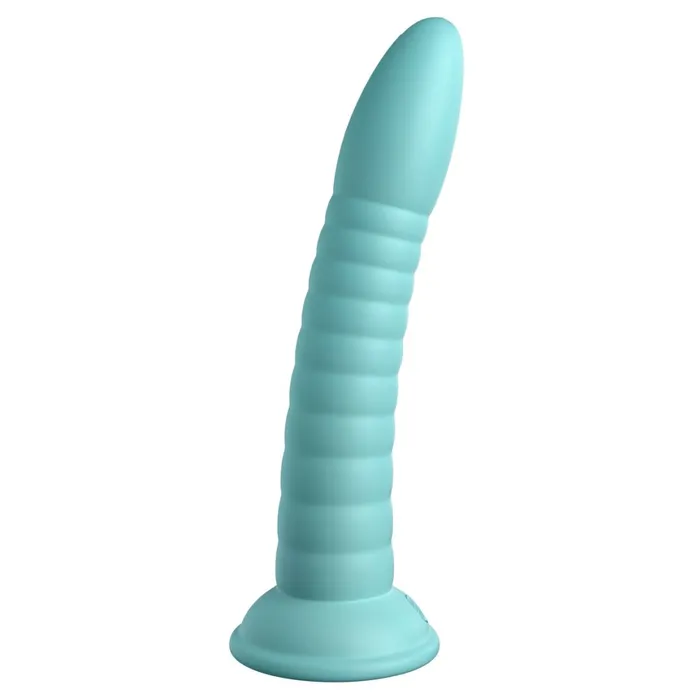 Pipedream Products Anal Wild Thing Ribbed Long Tapered 7 Inch Dildo Teal