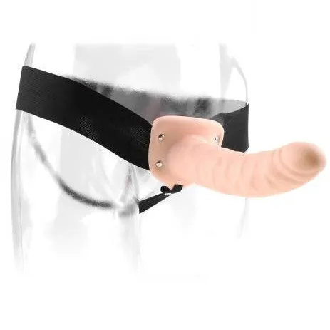 Pipedream Products Fetish Fantasy 8 Inch Hollow Dildo Strapon Harness Vanilla Female Sex Toys Pipedream Products Fetish Fantasy 8 Inch Hollow Dildo Strapon Harness Vanilla Female Sex Toys