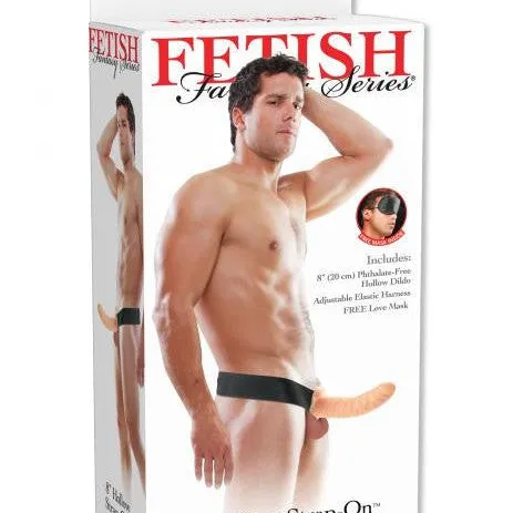 Pipedream Products Fetish Fantasy 8 Inch Hollow Dildo Strapon Harness Vanilla Female Sex Toys