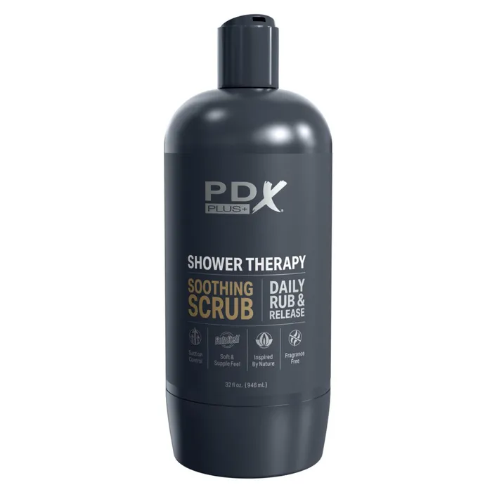 Pipedream Products Male Sex Toys Shower Therapy Discreet Realistic Stroker with Mount Chocolate