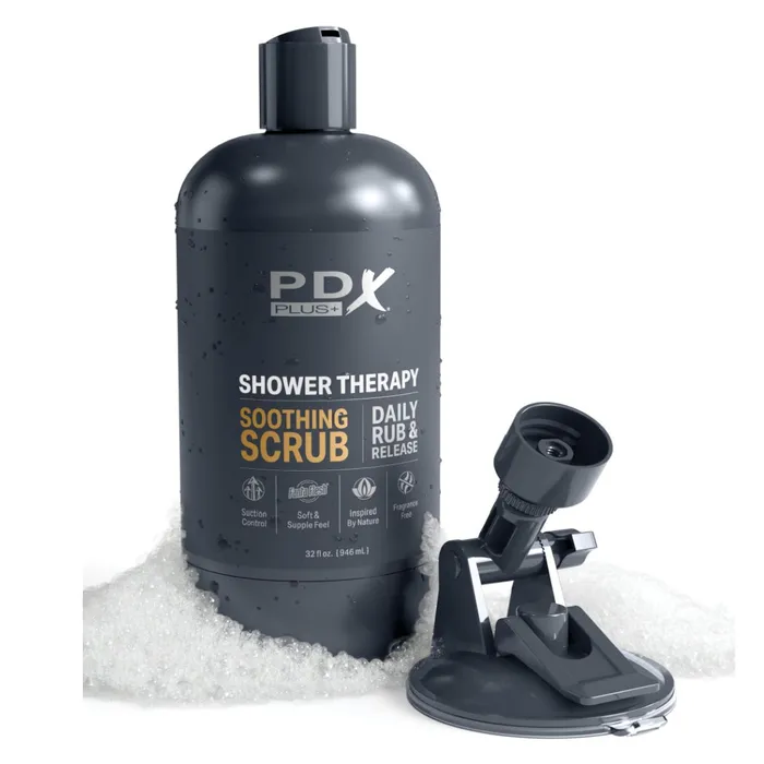 Pipedream Products Male Sex Toys Shower Therapy Discreet Realistic Stroker with Mount Chocolate