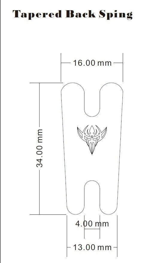 Precision 018 Thick Tapered Blue Carbon Steel Back Spring Anal