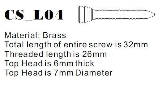 Precision Long Brass Contact Screw M4 Metric Version 4 Vibrators