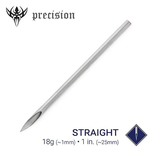 Precision Needles Female Sex Toys 18g Sterilized 1 Body Piercing Needles Box of 100