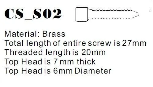 Precision Vibrators Short Copper Contact Screw M4 Metric Version 2