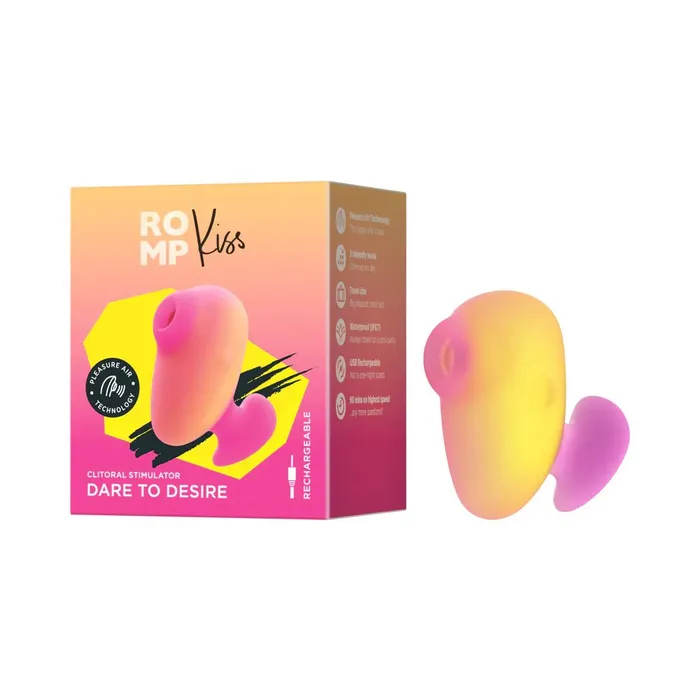ROMP Kiss Clitoral Stimulator PinkCoral Rechargeable womanizer Female Sex Toys ROMP Kiss Clitoral Stimulator PinkCoral Rechargeable womanizer Female Sex Toys