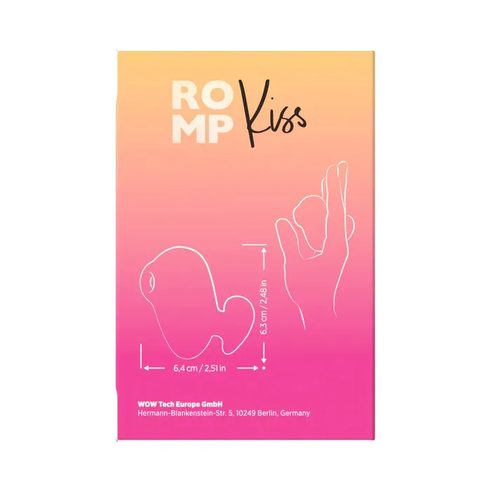ROMP Kiss Clitoral Stimulator PinkCoral Rechargeable womanizer Female Sex Toys