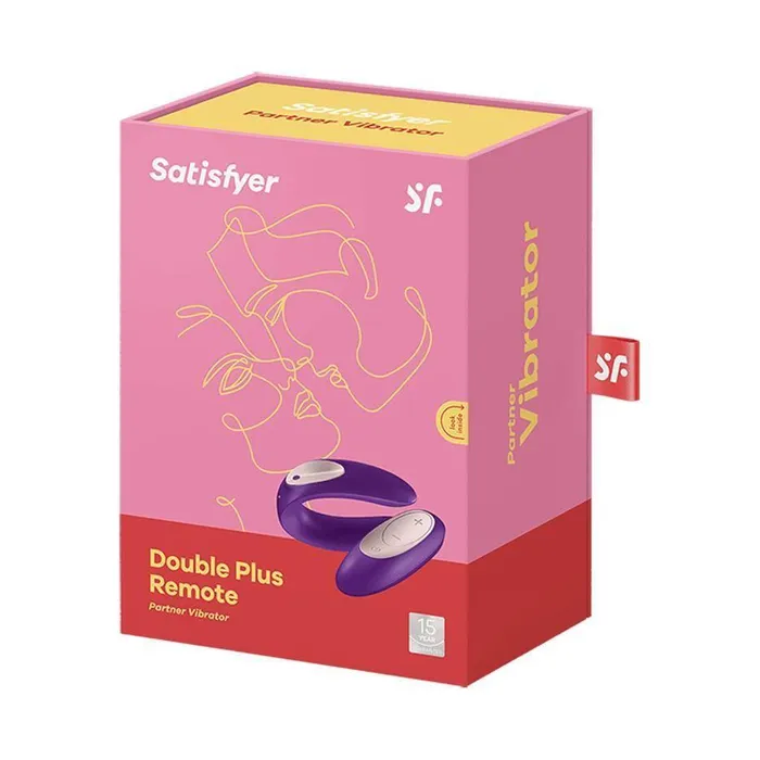 Satisfyer Double Plus Partner Vibrator w Remote Purple Satisfyer Vibrators