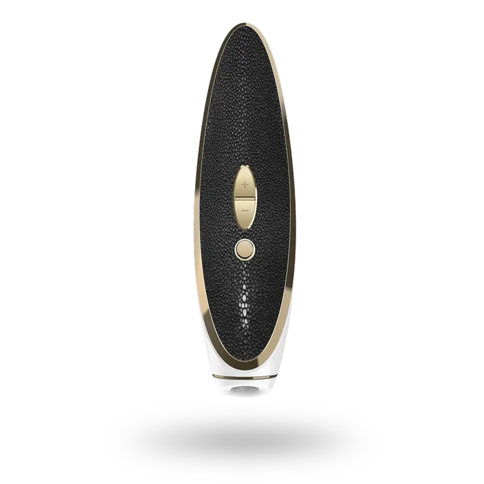 Satisfyer Satisfyer Luxury Air Pulsation Vibration Gold Black Leather Vibrators
