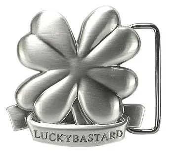 Shamrock Lucky Bastard Belt Buckle Painful Pleasures Vibrators
