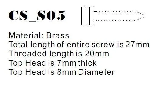 Short Copper Contact Screw M4 Metric Version 5 Precision Vibrators