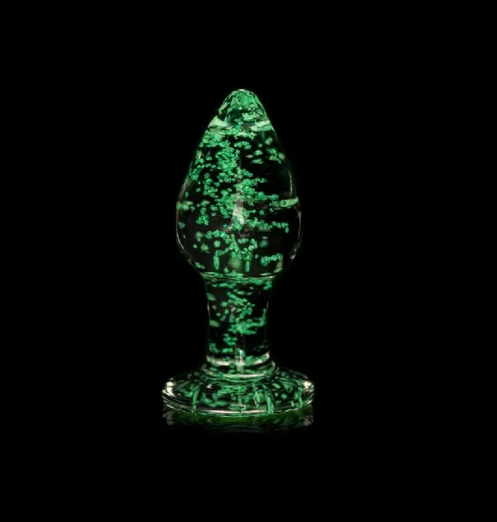 Shots Glow in the Dark Glass Anal Plug Large Male Sex Toys