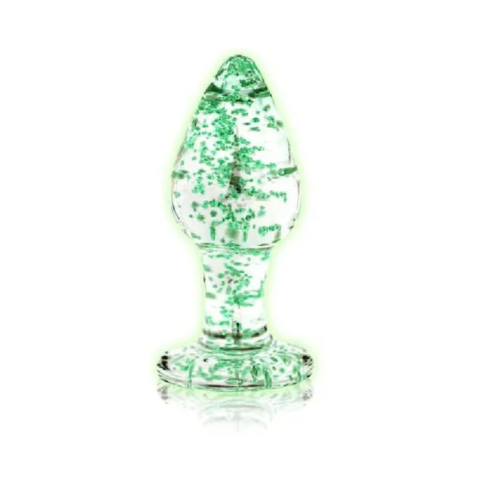Shots Glow in the Dark Glass Anal Plug Large Male Sex Toys