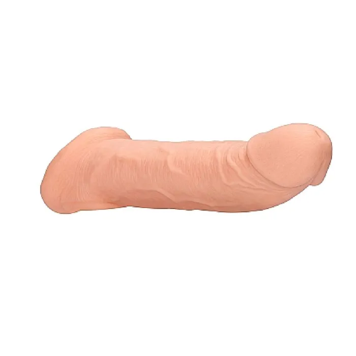 Shots Realrock 9 Inch Penis Extender Sleeve with Ball Strap Vanilla Male Sex Toys