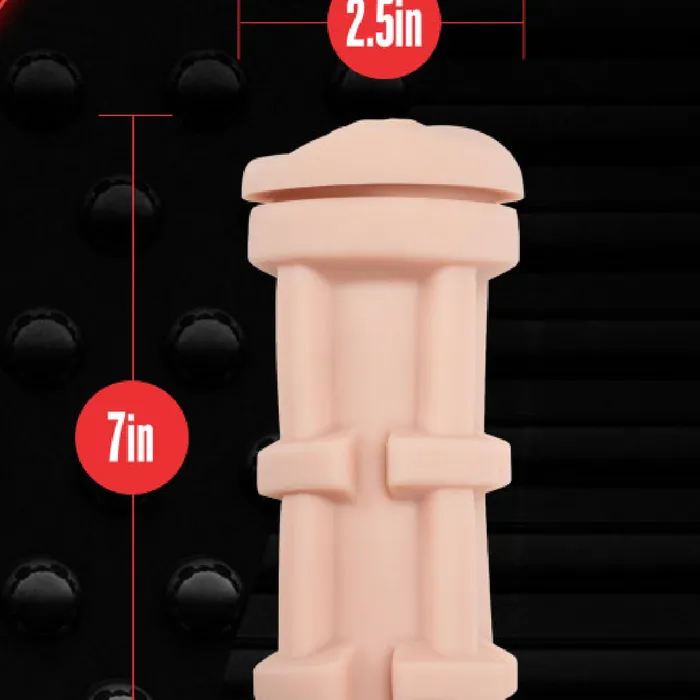 Soft and Wet Pussy Self Lubricating Stroker with Ridges and Orbs Vanilla Blush Male Sex Toys