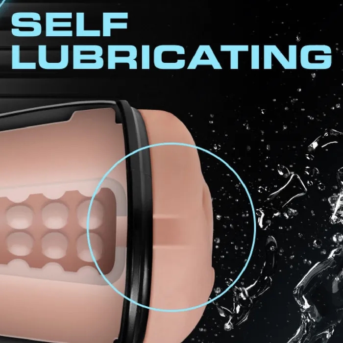 Soft and Wet Pussy Self Lubricating Stroker with Ridges and Orbs Vanilla Blush Male Sex Toys