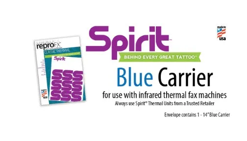 Spirit Vibrators Blue Thermofax Carrier Use With Oldschool Thermofax Machines Blue Acetate Thermal Paper