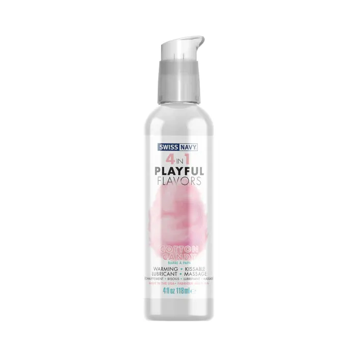 Swiss Navy 4 in 1 Playful Candy Flavors Warming Kissable Massage Lubricant 4oz 118 mL 2 Flavors Available MD Science Lab LLC Enhancers Swiss Navy 4 in 1 Playful Candy Flavors Warming Kissable Massage Lubricant 4oz 118 mL 2 Flavors Available MD Science Lab LLC Enhancers