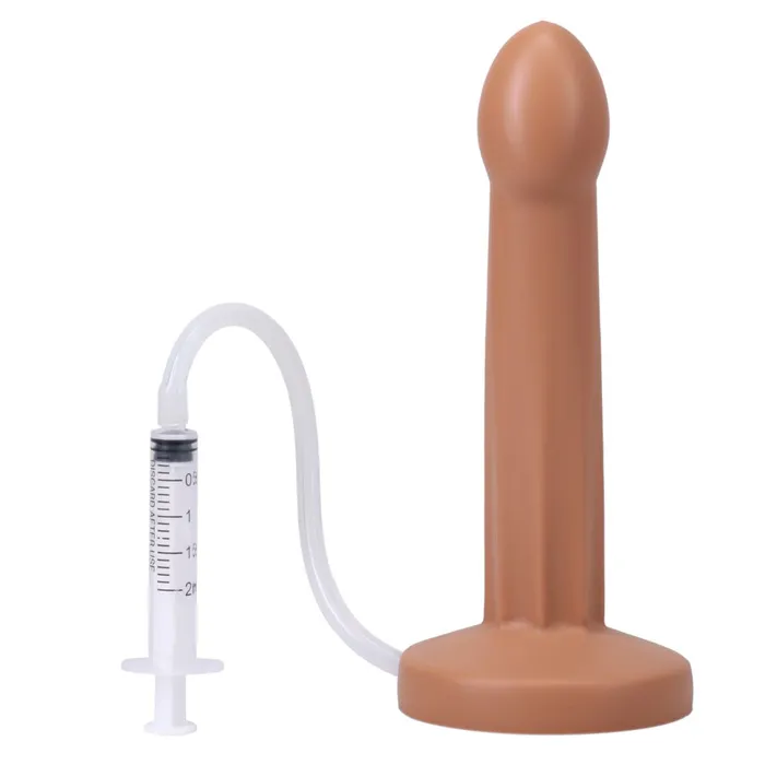 Tantus Dildos Pop 7 Inch Silicone Squirting Dildo Caramel