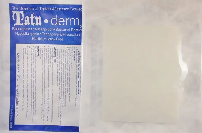 Tatu Derm Anal TatuDerm Sheet Tattoo Aftercare System for the Tattoo Artist