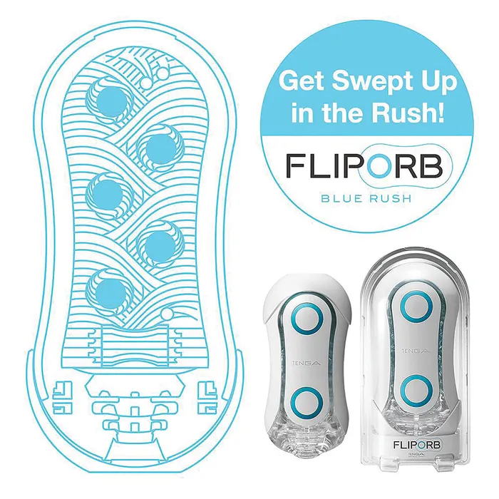 Tenga Flip Orb Penis Masturbator Blue Rush Tenga Male Sex Toys