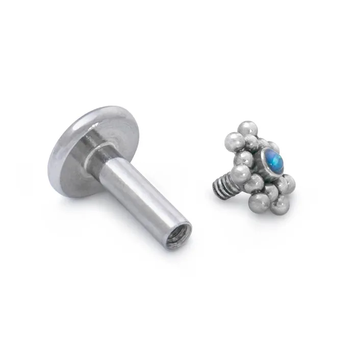 Tilum 14g12g Internally Threaded Micron Bead Cluster Titanium Opal Top Price Per 1 Tilum Vibrators