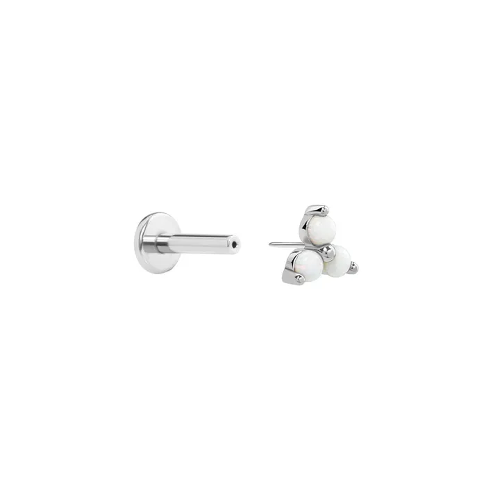 Tilum 14kt White Gold Trinity Opal Threadless Top Price Per 1 Tilum Vibrators