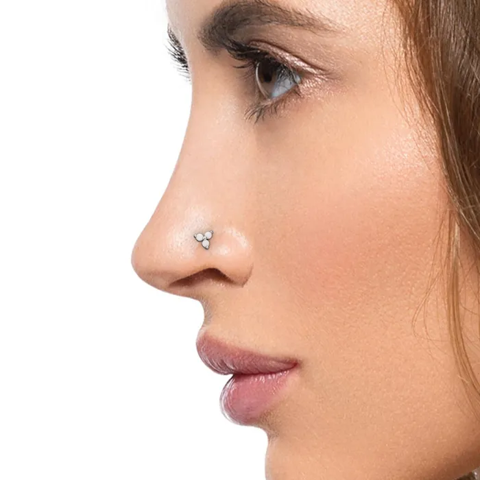 Tilum 14kt White Gold Trinity Opal Threadless Top Price Per 1 Tilum Vibrators