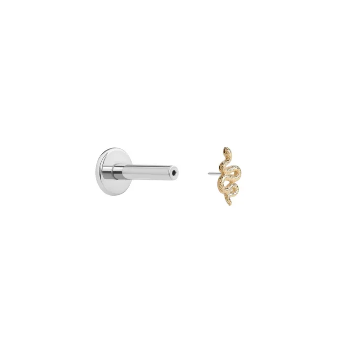 Tilum 14kt Yellow Gold Snake Threadless Top Price Per 1 Pick Orientation Tilum Vibrators