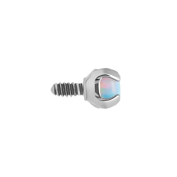 Tilum 18g16g Internally Threaded Square ProngSet 2mm Round Opal Top Price Per 1 Tilum Anal